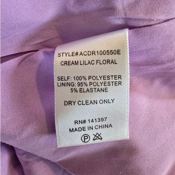 ASTR The Label Santorini One Shoulder Midi Dress Lilac Purple Floral Sz S - Picture 4 of 5